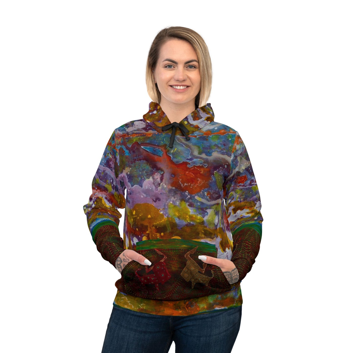 Colorful Abstract Athletic Hoodie
