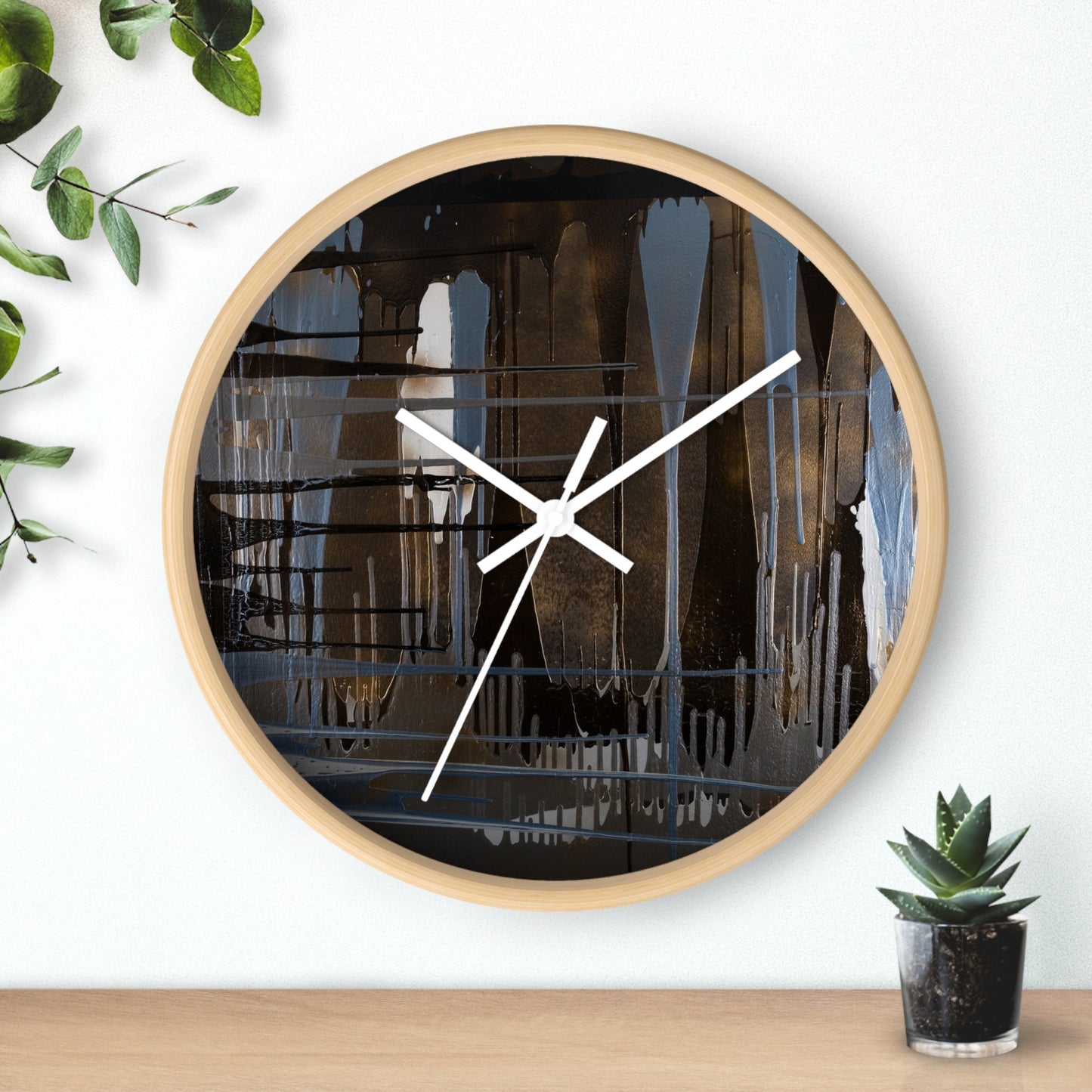 Modern Abstract Wall Clock, Contemporary Home Decor, Unique Gift for Art Lovers, Minimalist Clock for Living Room, Artistic Timepiece