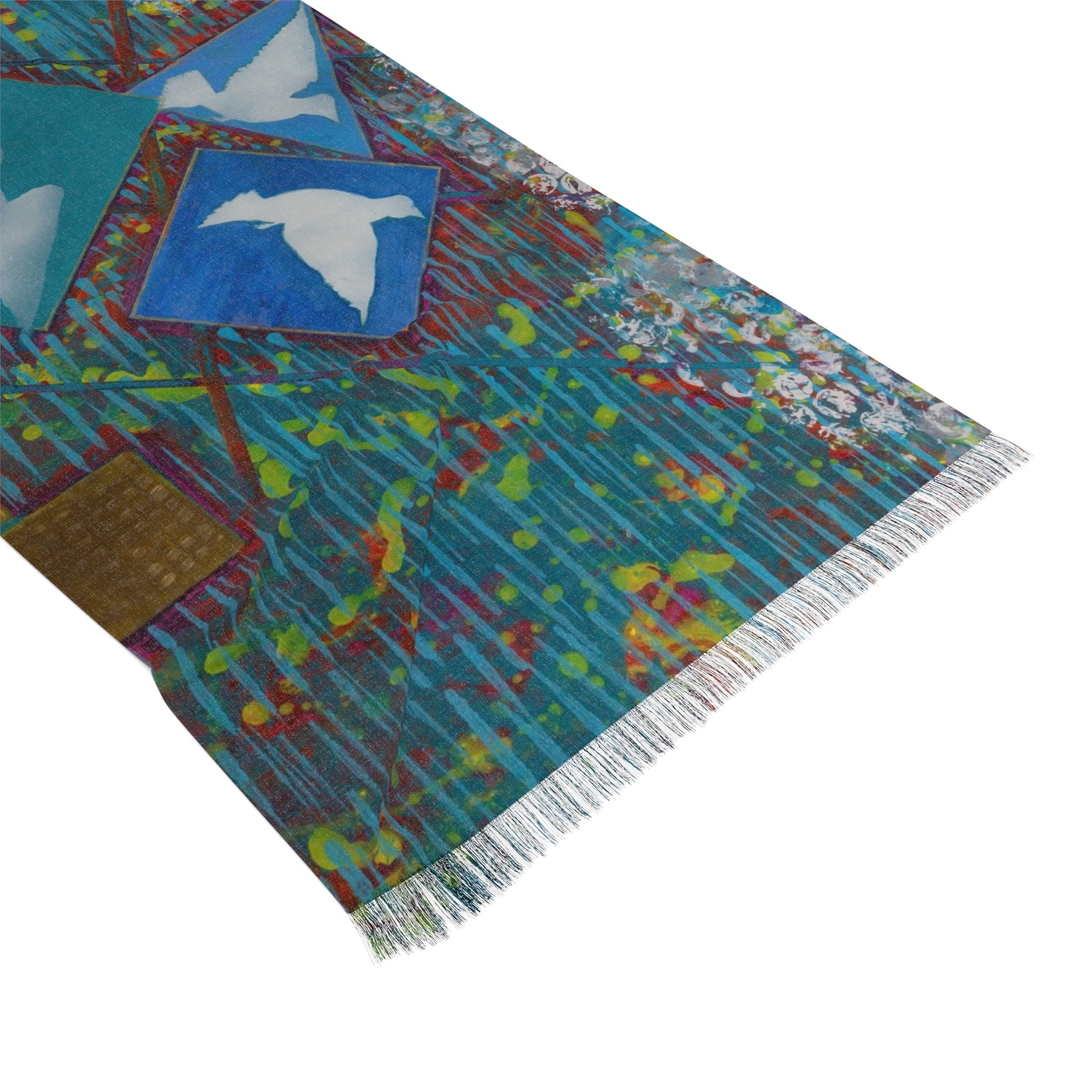 Vibrant Lightweight Scarf - Perfect for Spring Styling, Fashion Accessory, Gift for Her, Colorful Wrap, Boho-Chic