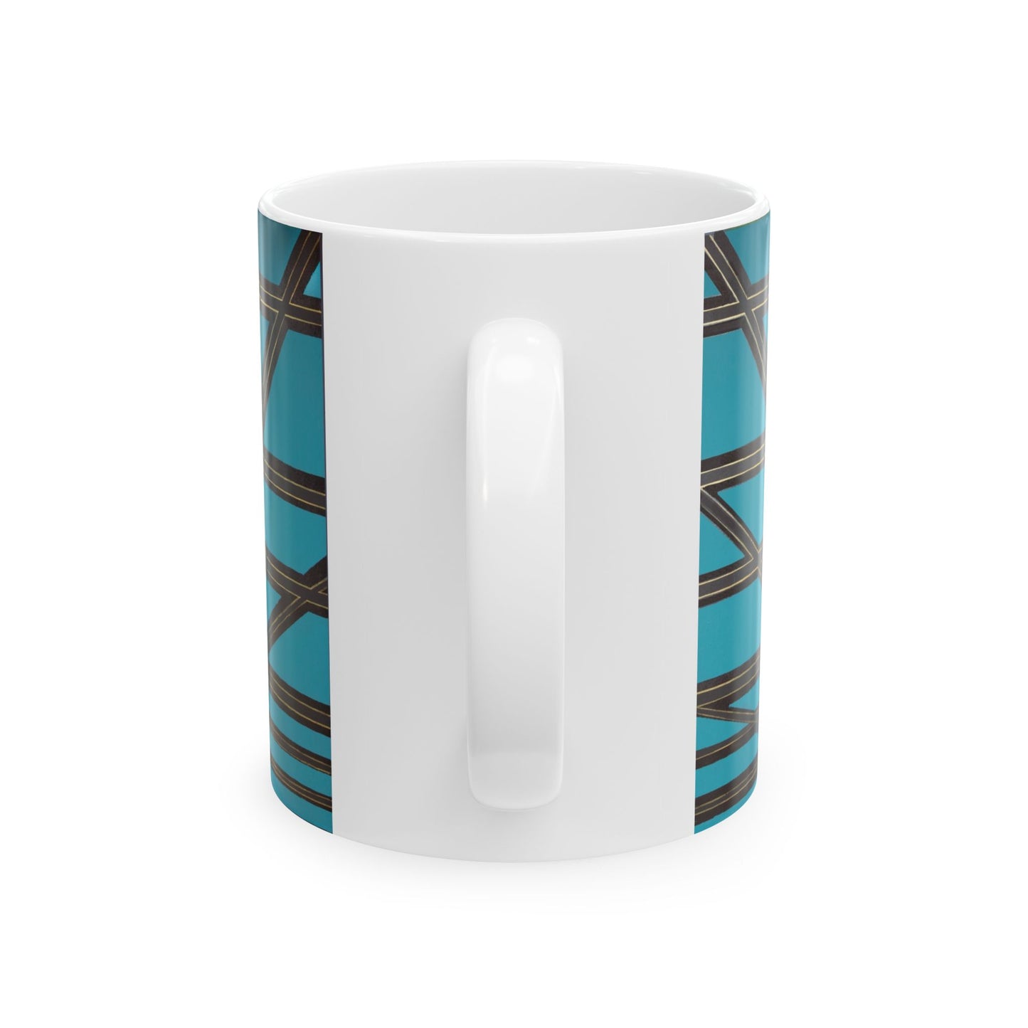 Stylish Geometric Ceramic Mug | Unique Gift for Coffee Lovers, Office Decor, Birthday Present, Home Accessories, Artistic Drinkware