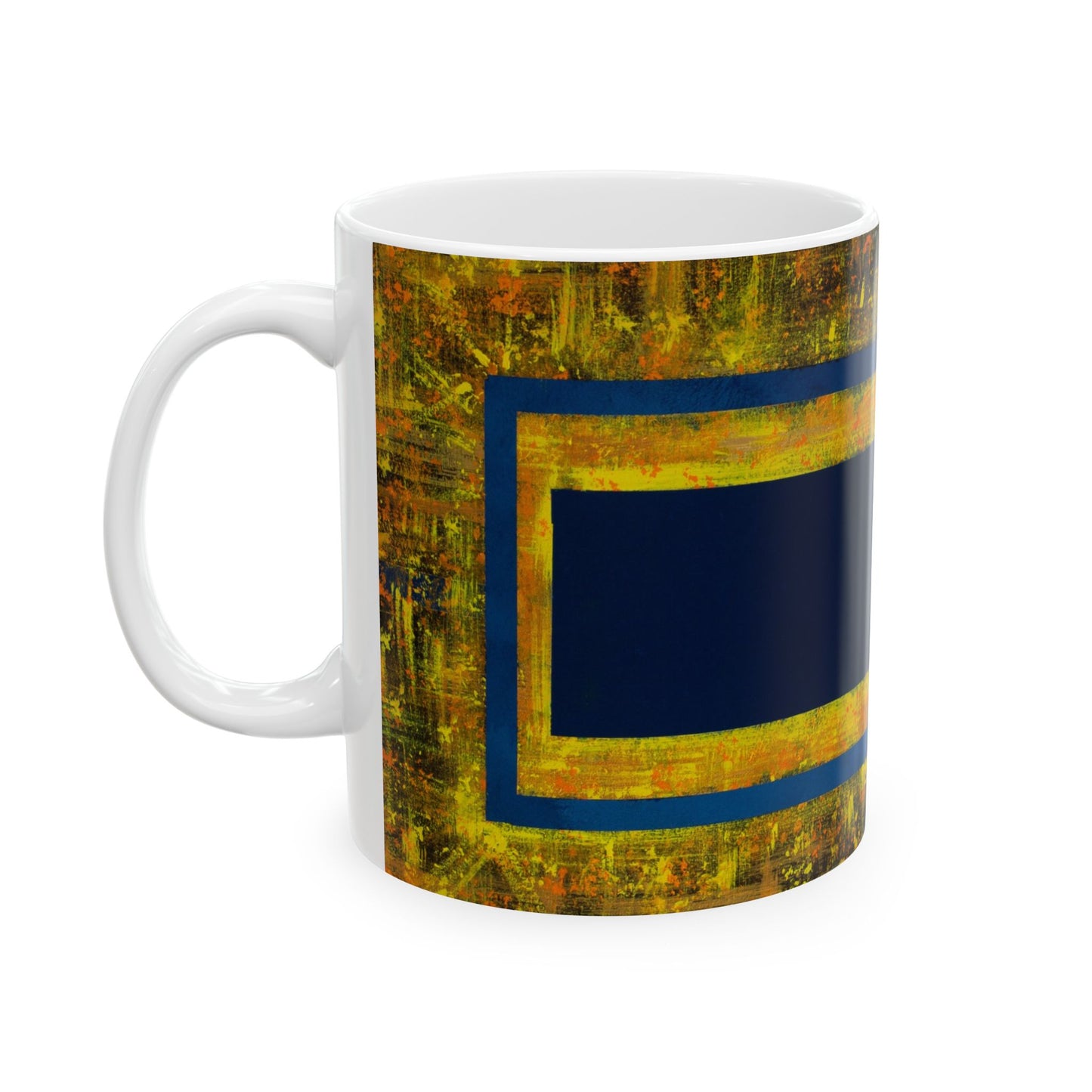 Vibrant Abstract Ceramic Mug - Colorful Coffee Cup, Art Lover Gift, Unique Kitchen Decor, Modern Tea Mug, Home Office Essential