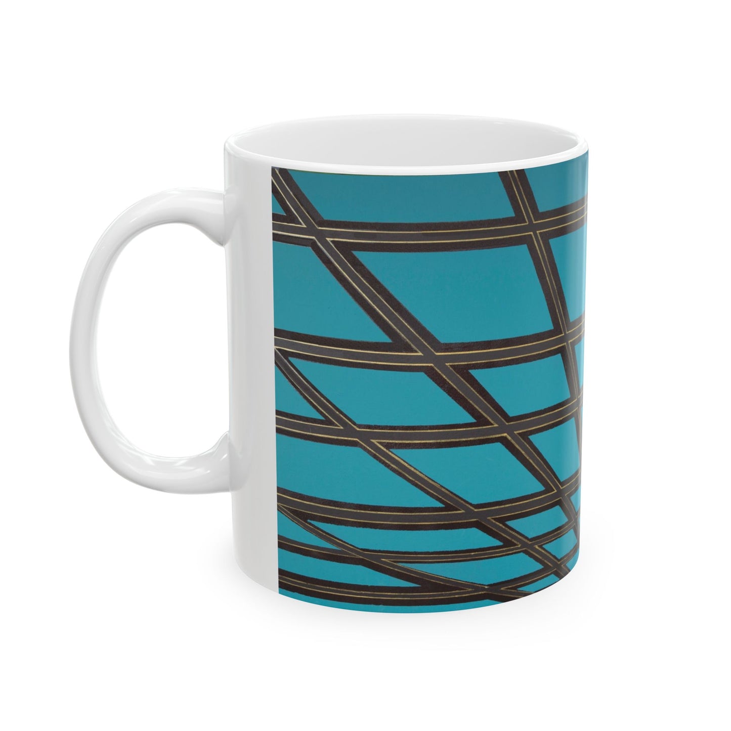 Stylish Geometric Ceramic Mug | Unique Gift for Coffee Lovers, Office Decor, Birthday Present, Home Accessories, Artistic Drinkware