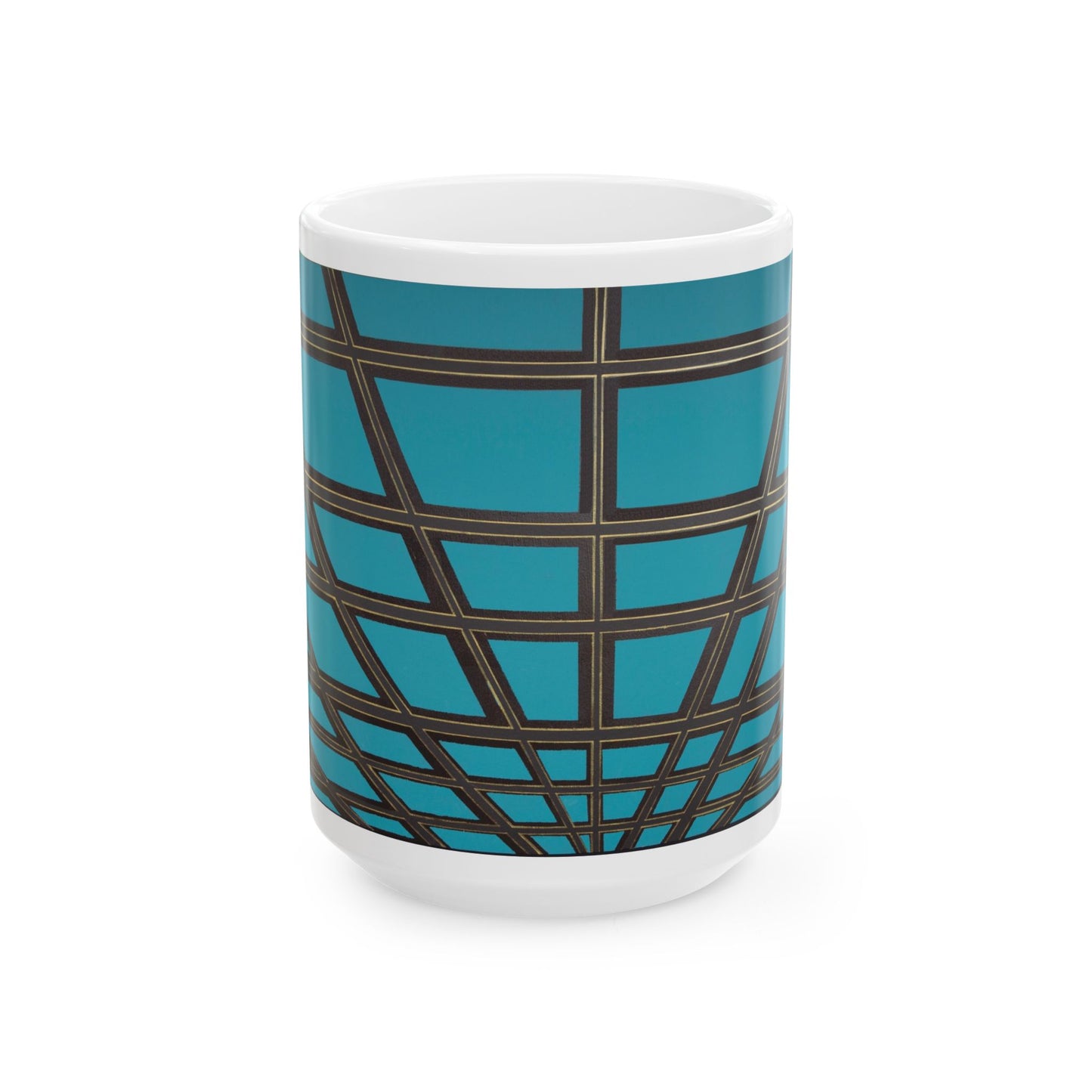 Stylish Geometric Ceramic Mug | Unique Gift for Coffee Lovers, Office Decor, Birthday Present, Home Accessories, Artistic Drinkware