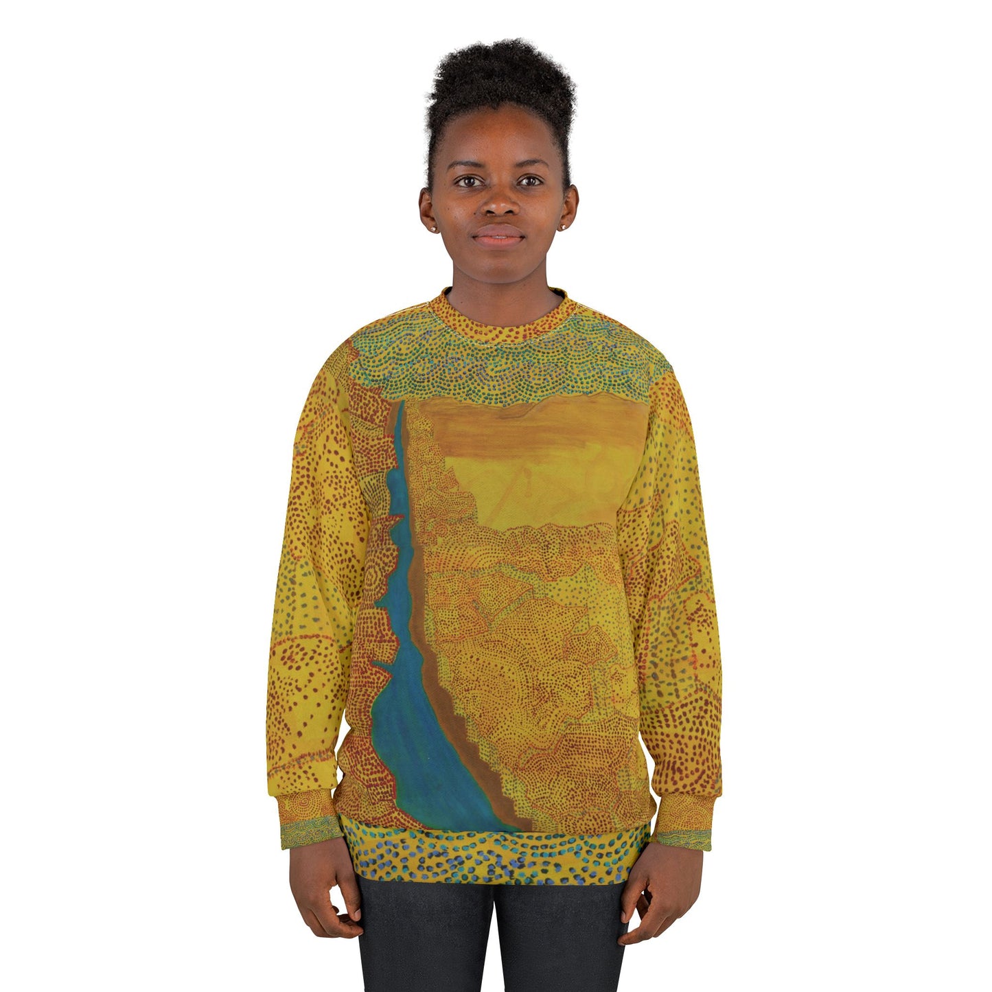 Apache Crewneck Sweatshirt - Tribal-Inspired Graphic Sweatshirt