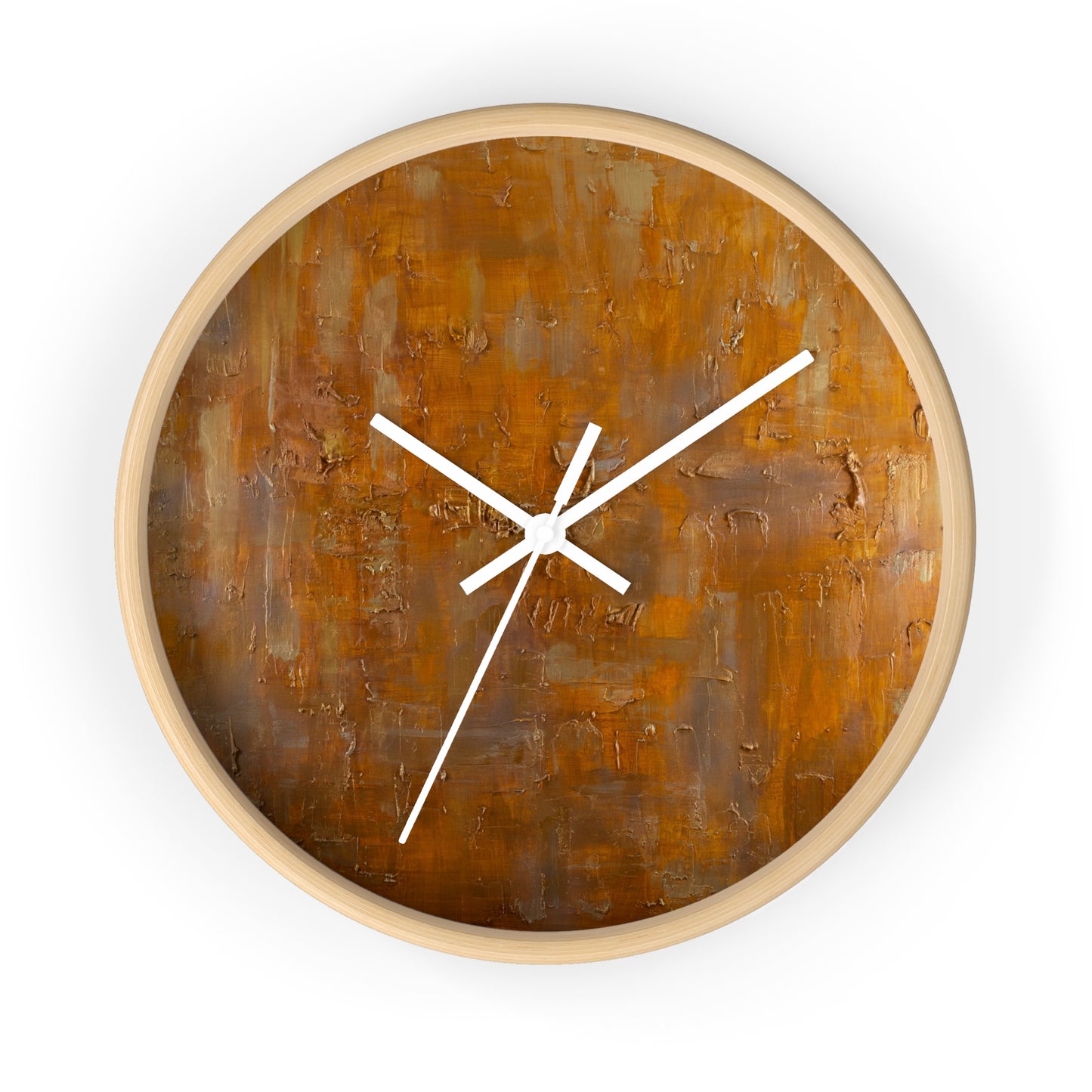 Rustic Wall Clock, Modern Decor, Home Kitchen Wall Art, Warm Toned Timepiece, Gift for Housewarming, Minimalist Design