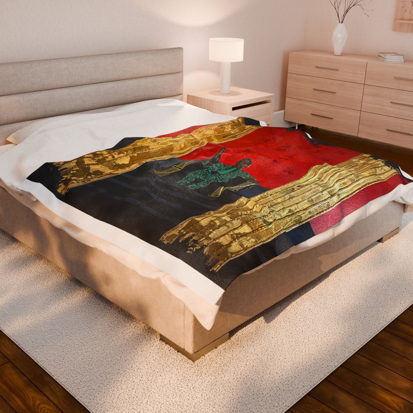 Freedom Won Velveteen Plush Blanket — Soft Color & Style Accent Throw