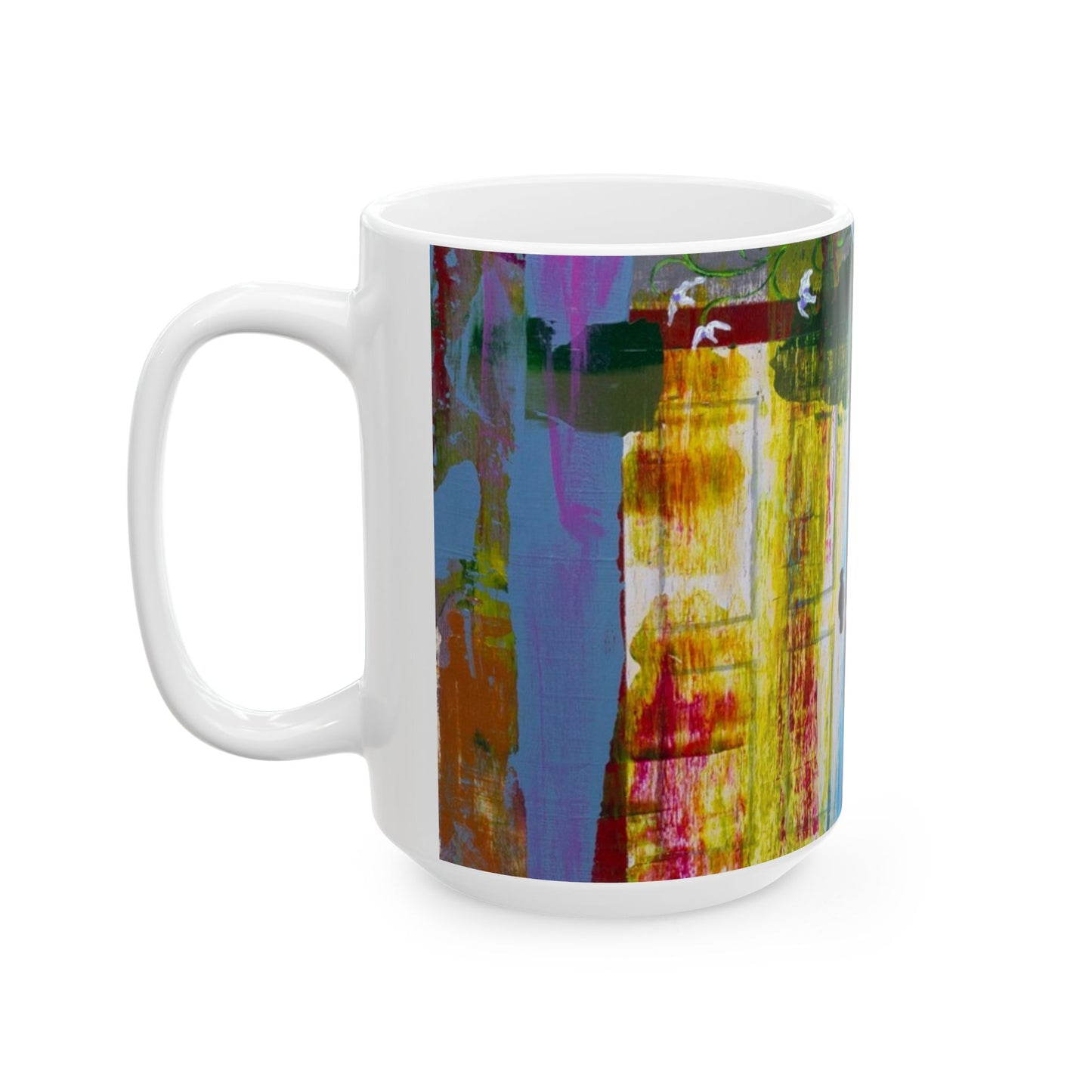 Vibrant Artistic Ceramic Mug - Ideal Gift for Art Lovers, Coffee Enthusiasts, Home Decor, Birthday, or Any Occasion