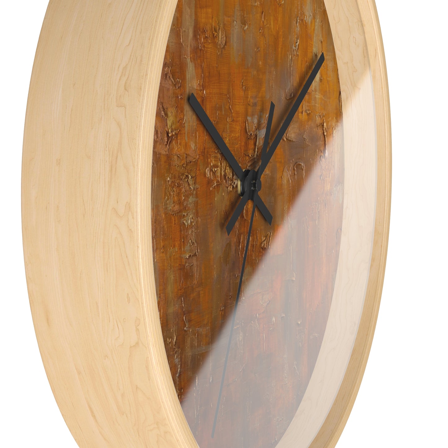 Rustic Wall Clock, Modern Decor, Home Kitchen Wall Art, Warm Toned Timepiece, Gift for Housewarming, Minimalist Design