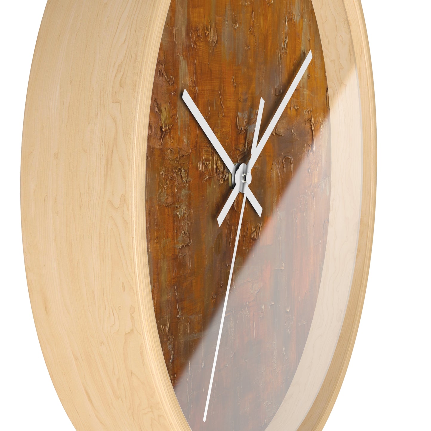 Rustic Wall Clock, Modern Decor, Home Kitchen Wall Art, Warm Toned Timepiece, Gift for Housewarming, Minimalist Design