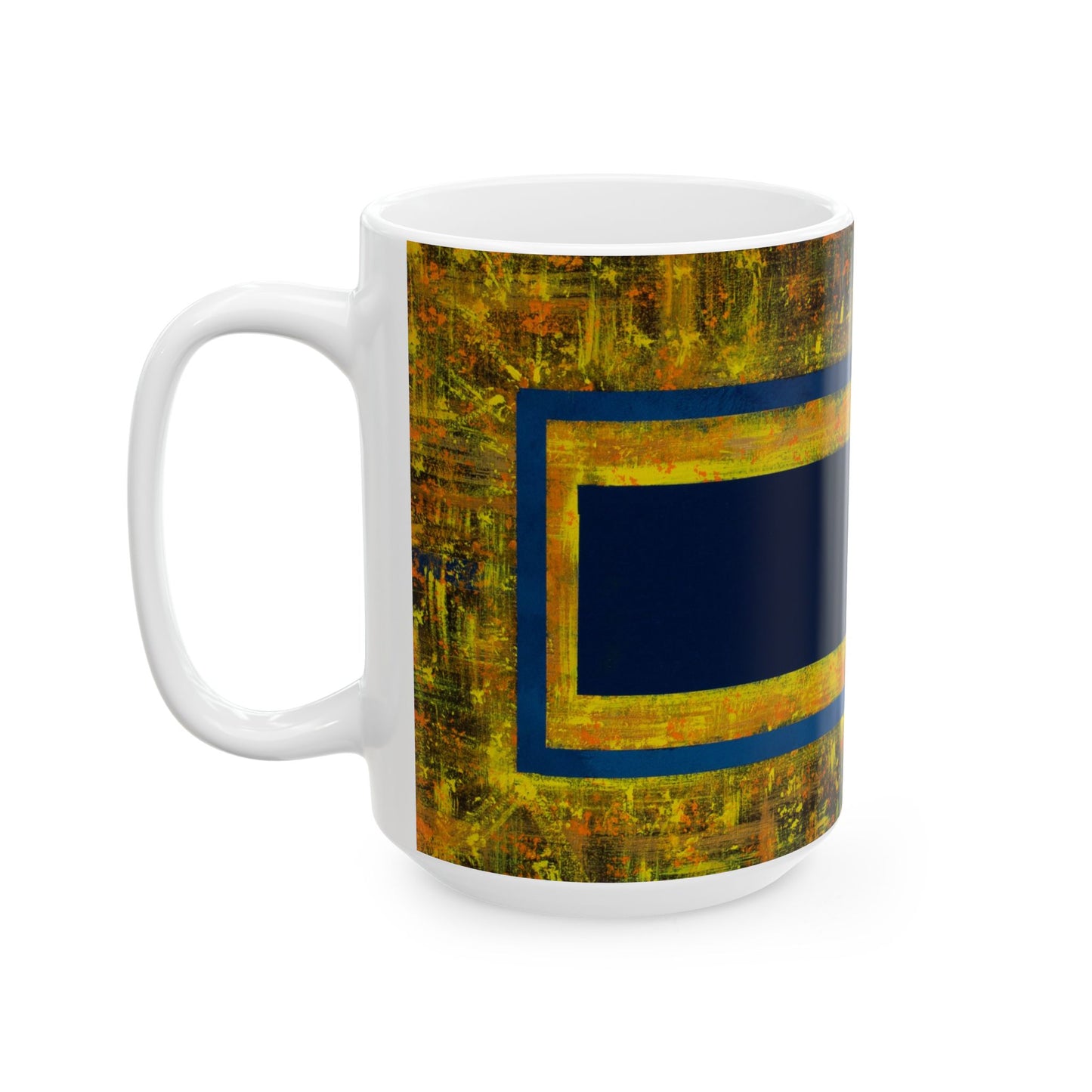 Vibrant Abstract Ceramic Mug - Colorful Coffee Cup, Art Lover Gift, Unique Kitchen Decor, Modern Tea Mug, Home Office Essential