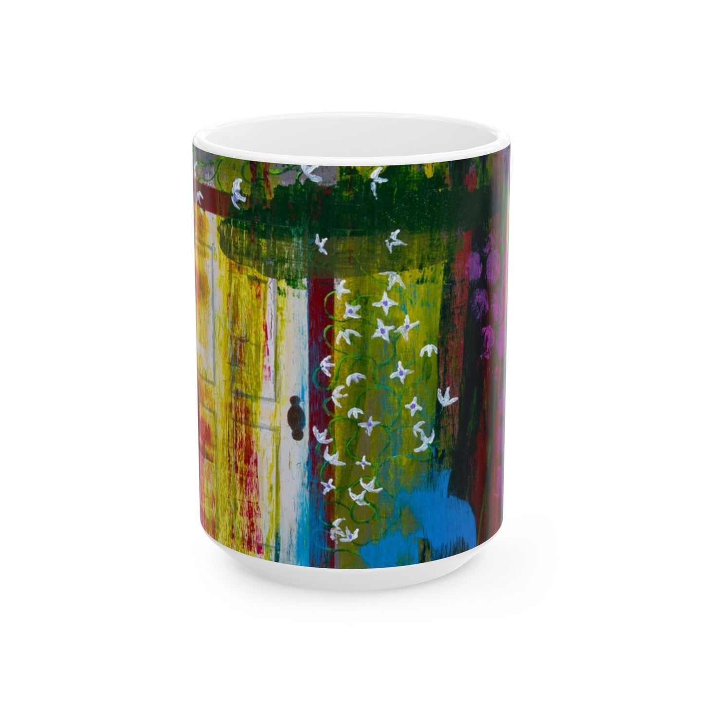 Vibrant Artistic Ceramic Mug - Ideal Gift for Art Lovers, Coffee Enthusiasts, Home Decor, Birthday, or Any Occasion