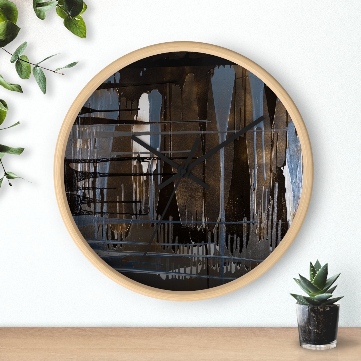 Modern Abstract Wall Clock, Contemporary Home Decor, Unique Gift for Art Lovers, Minimalist Clock for Living Room, Artistic Timepiece