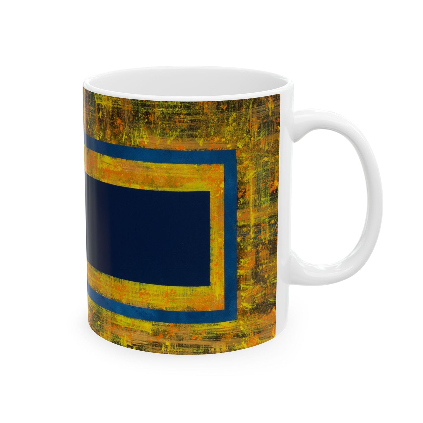 Vibrant Abstract Ceramic Mug - Colorful Coffee Cup, Art Lover Gift, Unique Kitchen Decor, Modern Tea Mug, Home Office Essential