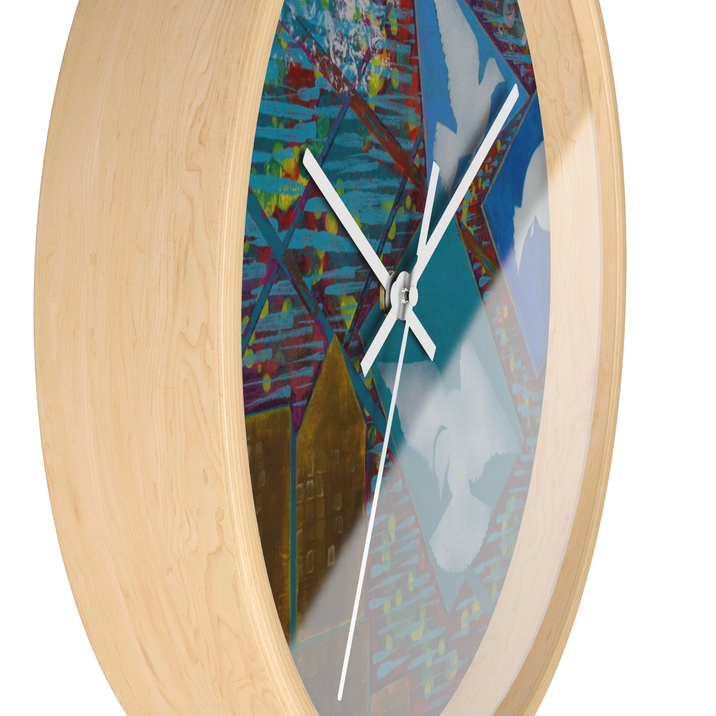Colorful Urban Art Wall Clock, Home Decor, Modern Clock, Unique Gift, Vibrant Wall Art, Art Lover's Gift