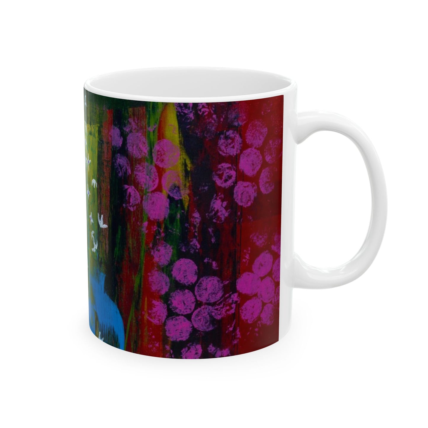 Vibrant Artistic Ceramic Mug - Ideal Gift for Art Lovers, Coffee Enthusiasts, Home Decor, Birthday, or Any Occasion