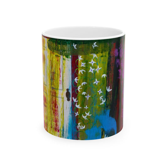 Vibrant Artistic Ceramic Mug - Ideal Gift for Art Lovers, Coffee Enthusiasts, Home Decor, Birthday, or Any Occasion