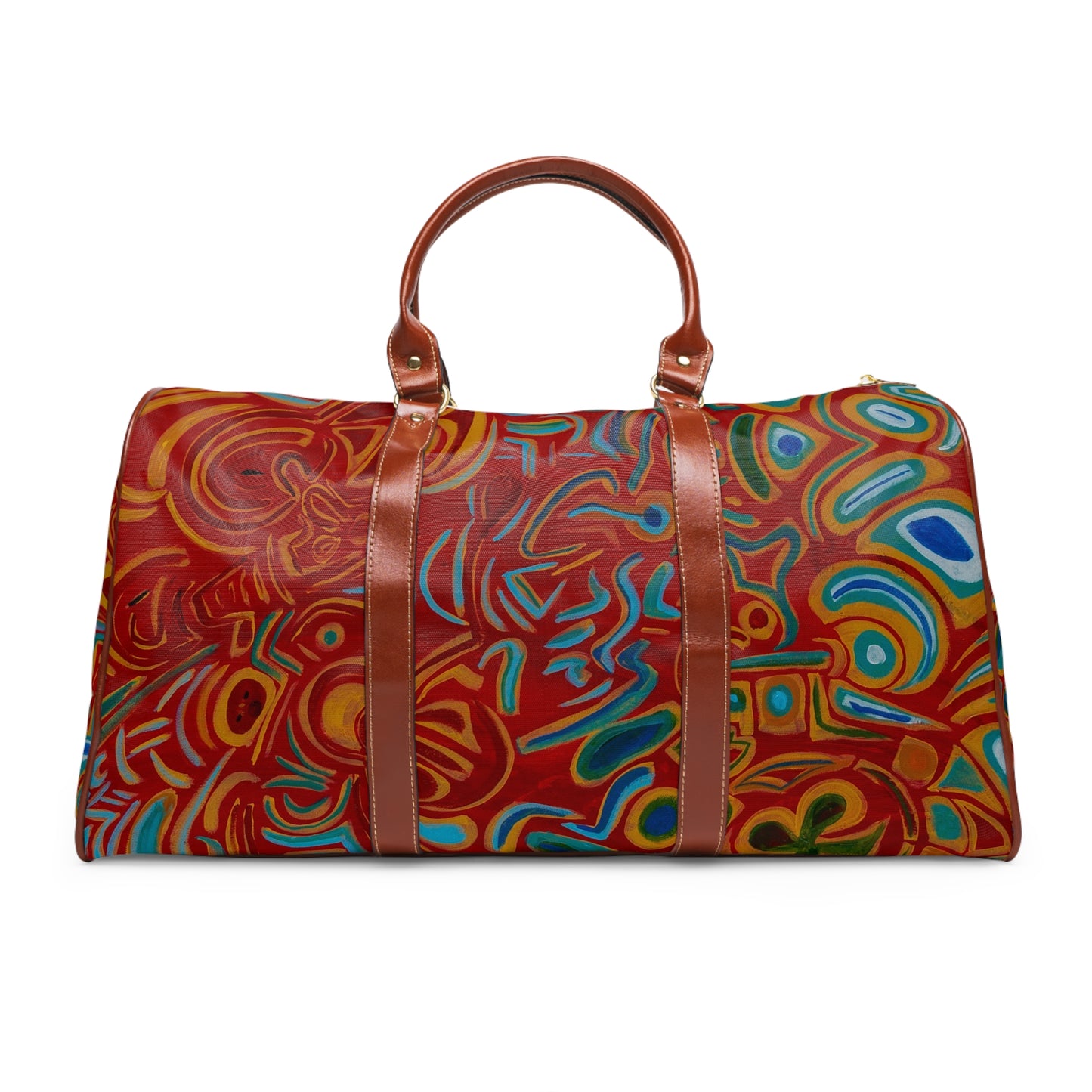 Vibrant Waterproof Travel Bag - Colorful Art Design for Adventurers