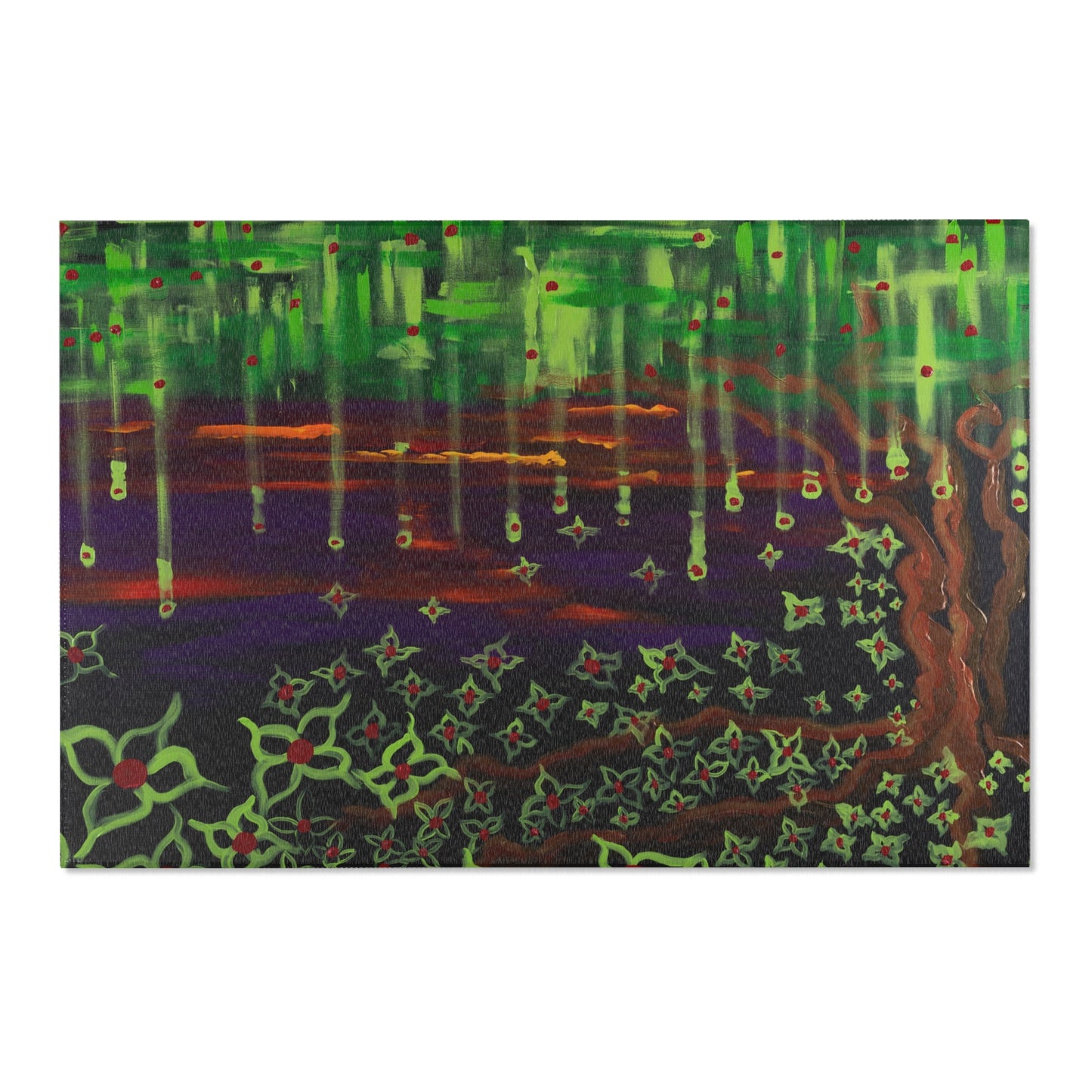 Vibrant Floral Area Rug for Cozy Spaces, Bohemian Decor, Living Room Accent, Homewarming Gift, Boho Area Rug