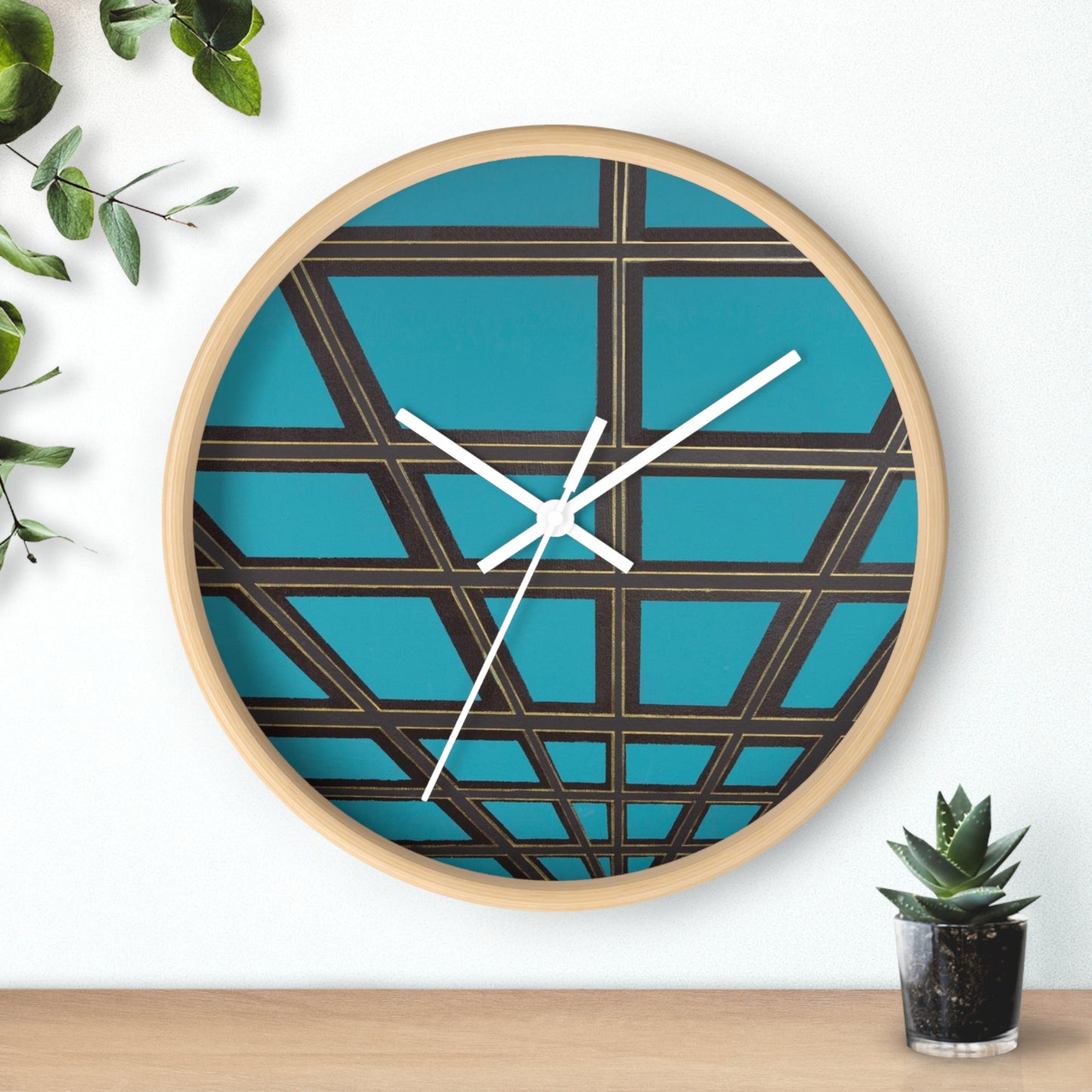 Modern Geometric Wall Clock - Stylish Home Decor, Unique Gift for Housewarming, Minimalist Clock, Timeless Design