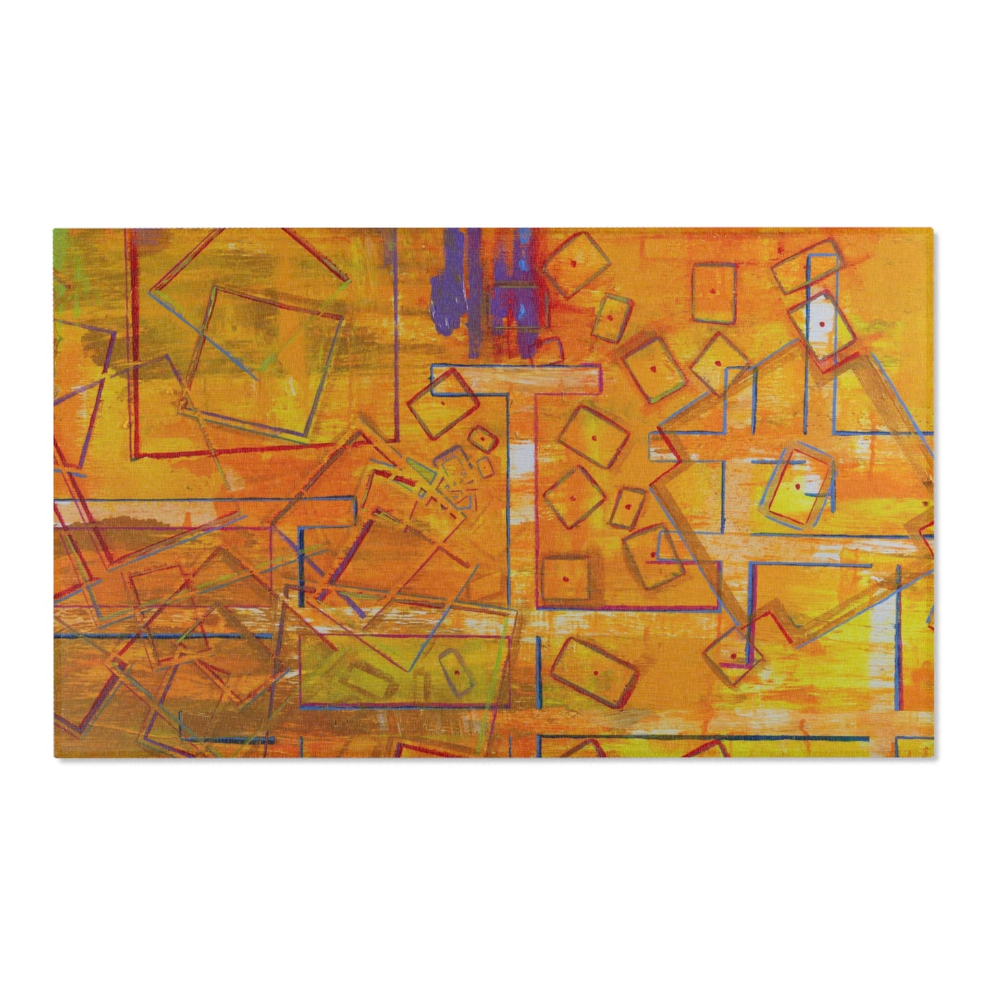 Vibrant Abstract Area Rug, Cozy Home Decor, Living Room Accent, Modern Design Rug, Art-Inspired Floor Mat