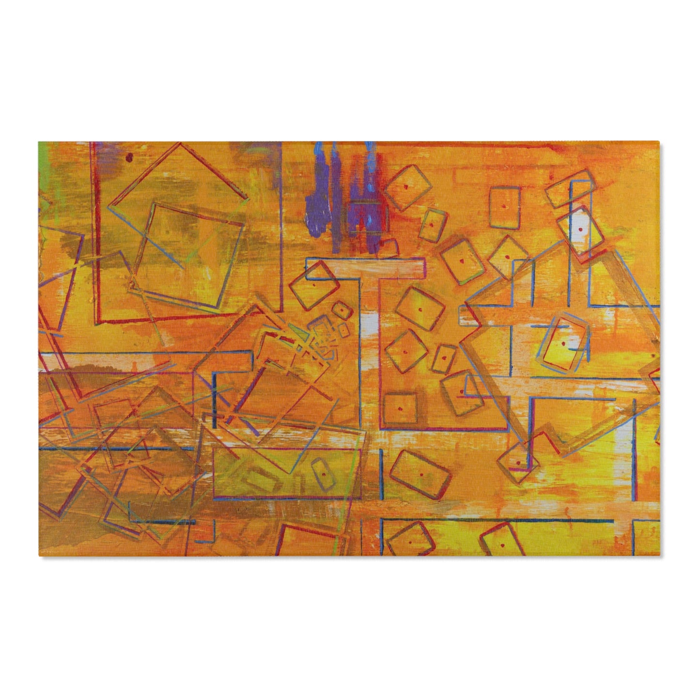 Vibrant Abstract Area Rug, Cozy Home Decor, Living Room Accent, Modern Design Rug, Art-Inspired Floor Mat
