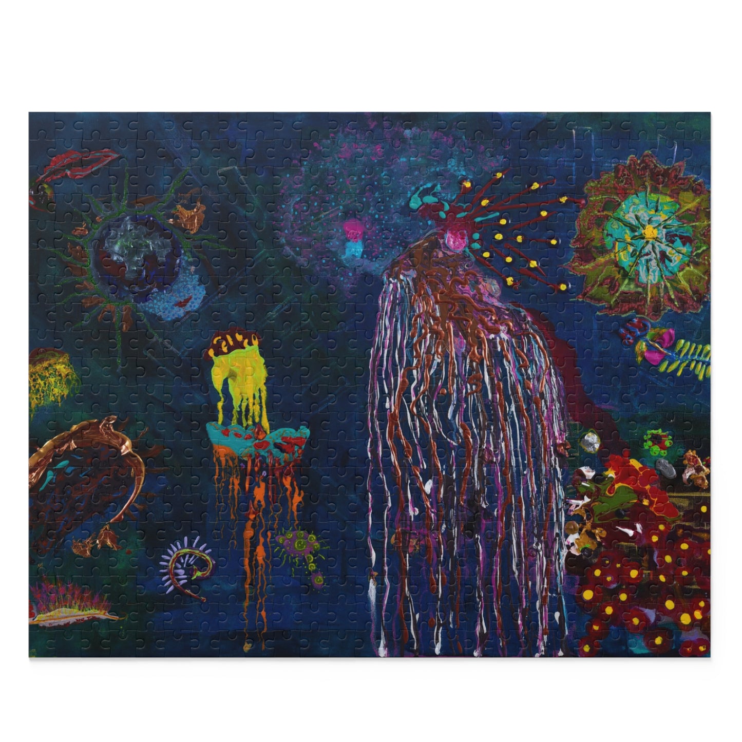 Jellyfish Night Sea Puzzle — 120/252/500‑Piece Ocean Art Jigsaw