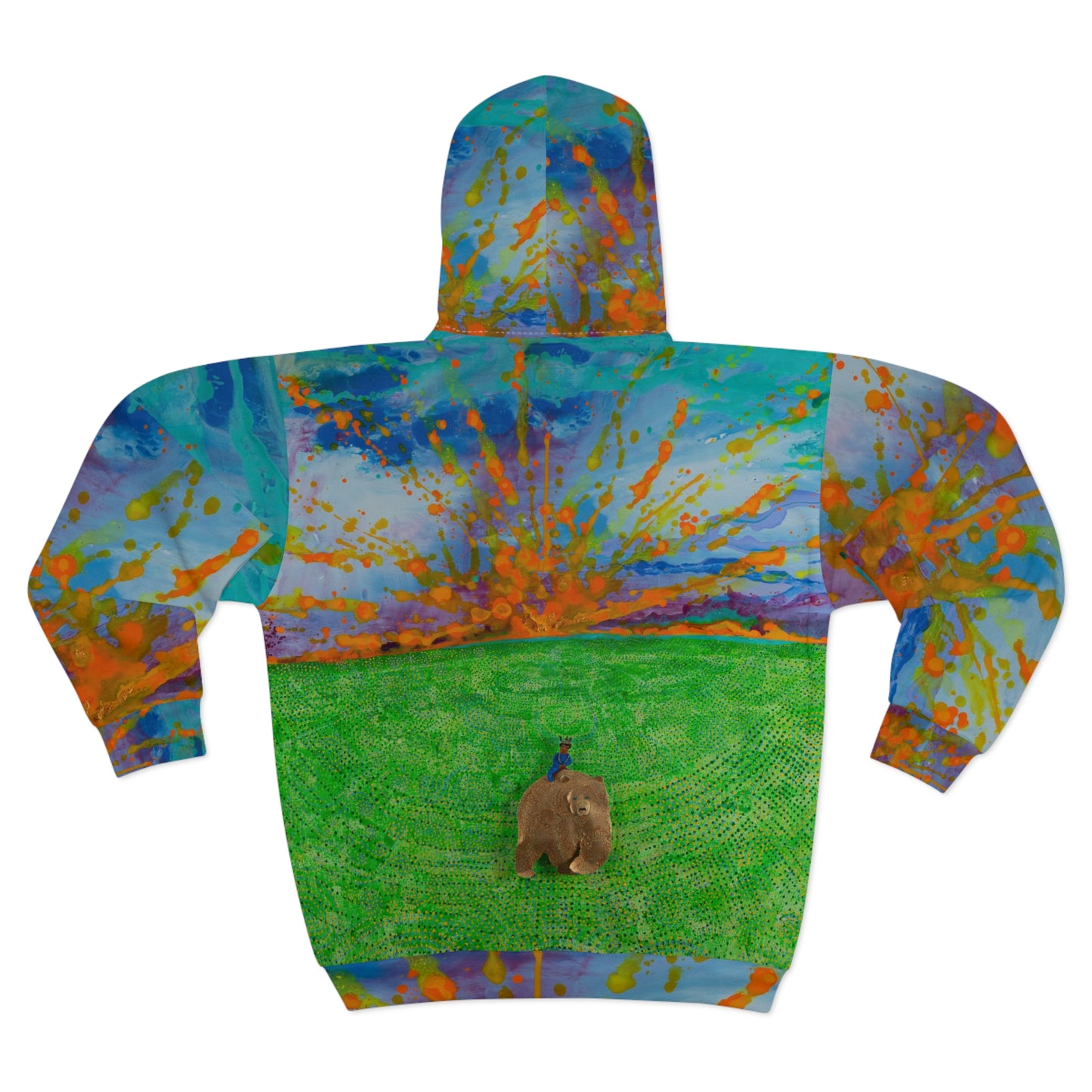 Limited edition Vibrant abstract Unisex Zip Hoodie- Artistic all over print