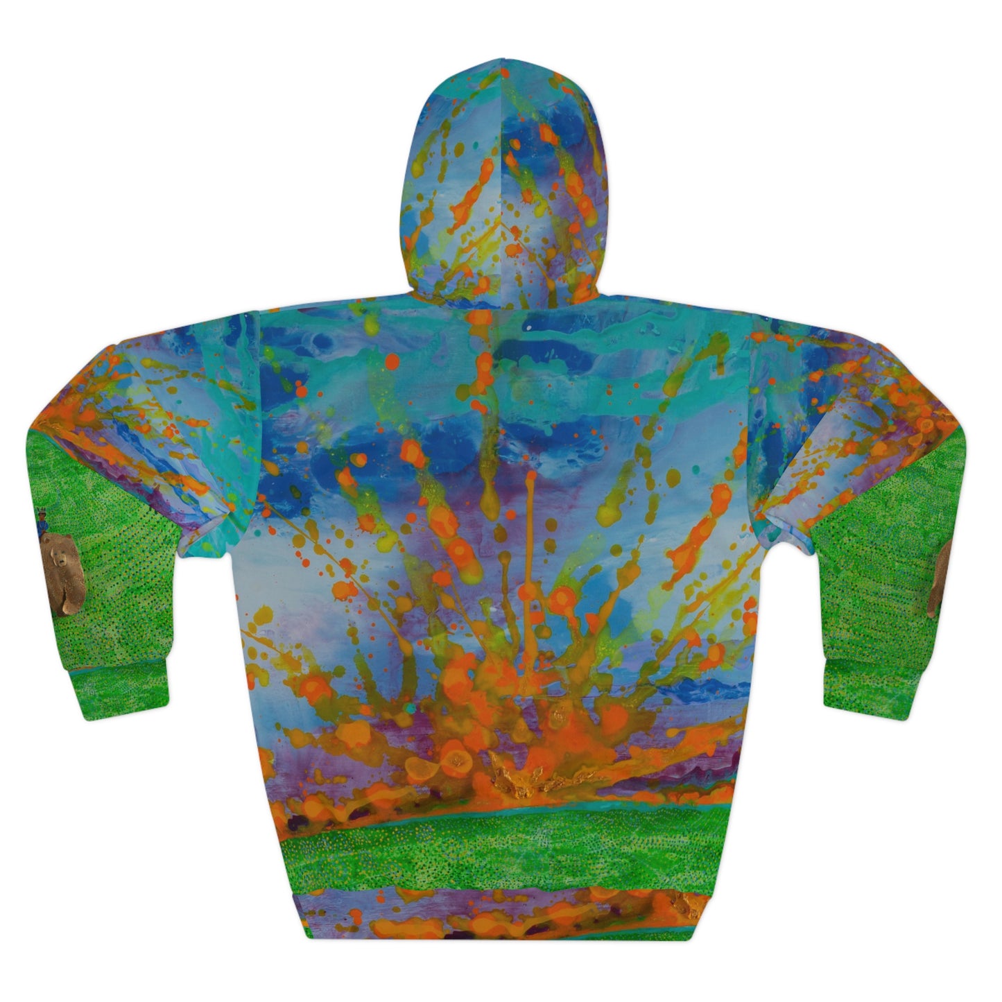 **Limited Edition**Vibrant Abstract Unisex Pullover Hoodie - Artistic All-Over Print