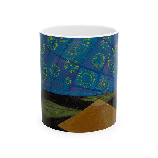 Artistic Ceramic Mug, Unique Coffee Cup, Colorful Drinkware, Gift for Art Lovers, Home Decor, Kitchen Accessories
