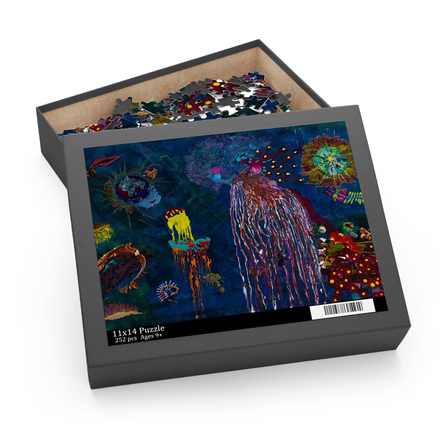 Jellyfish Night Sea Puzzle — 120/252/500‑Piece Ocean Art Jigsaw