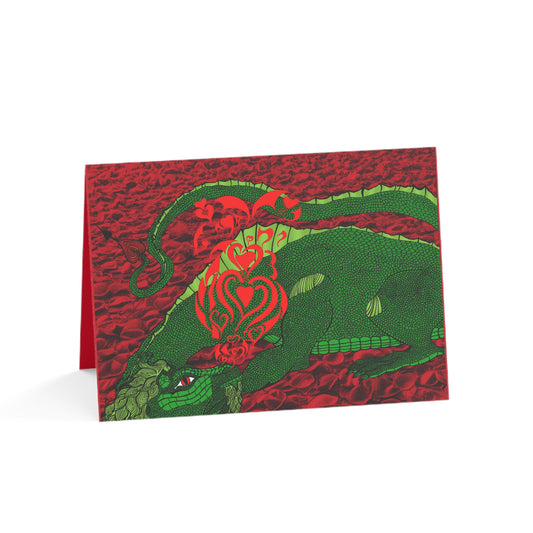 Dragon Valentine Greeting Cards — Pack of 1/10/30/50