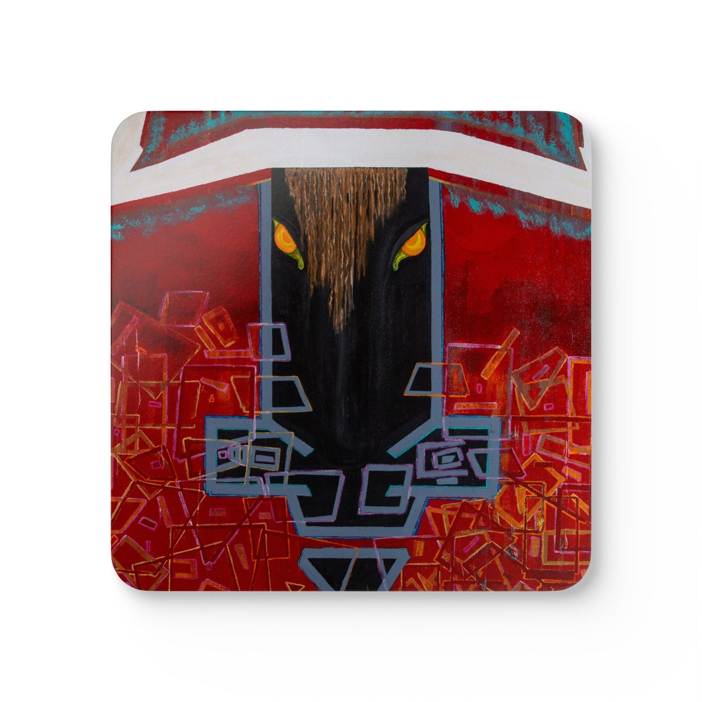 Vibrant Artistic Cork Coaster Set - Perfect for Home Decor and Gifts