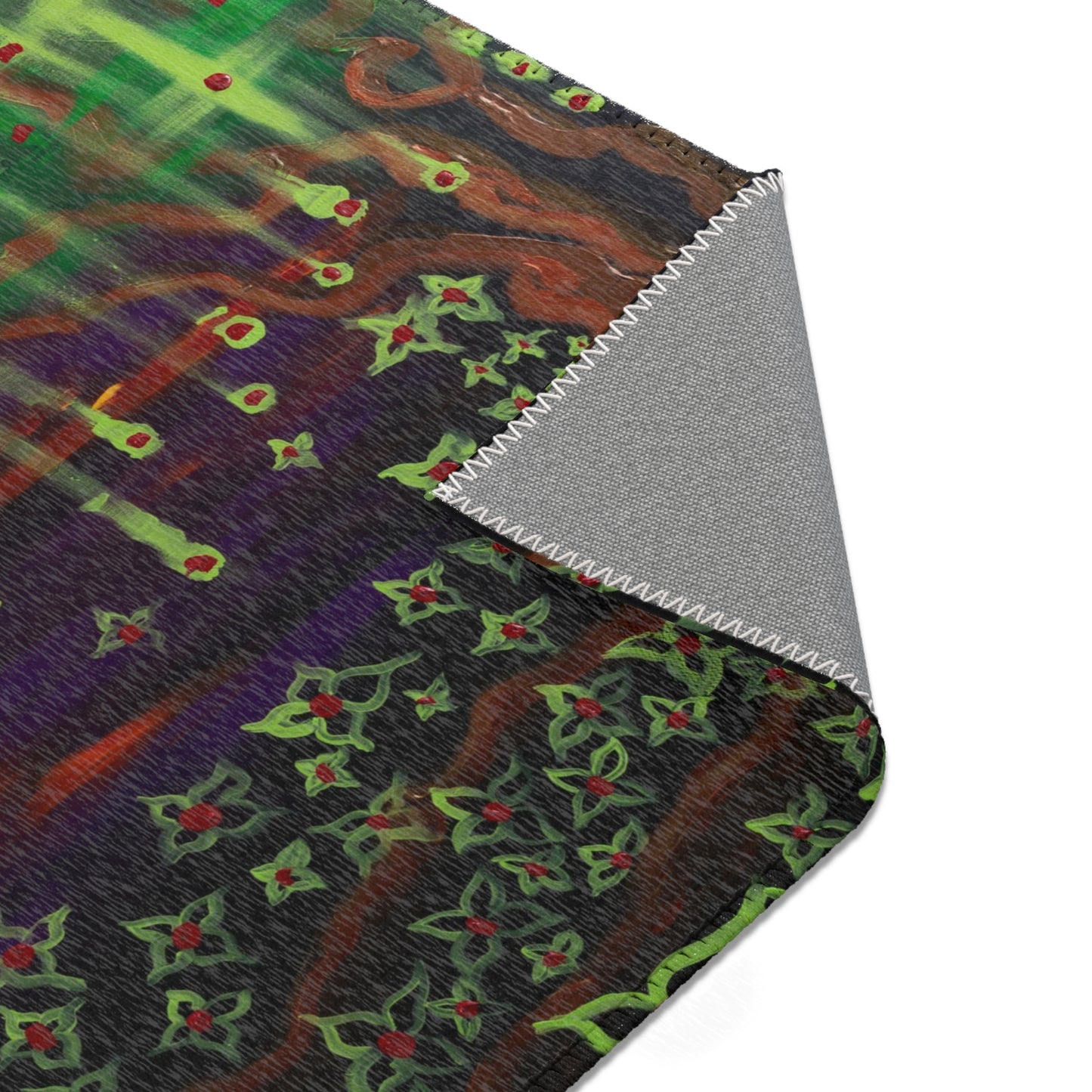 Vibrant Floral Area Rug for Cozy Spaces, Bohemian Decor, Living Room Accent, Homewarming Gift, Boho Area Rug