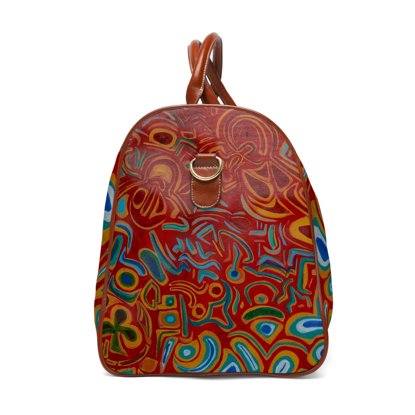 Vibrant Waterproof Travel Bag - Colorful Art Design for Adventurers