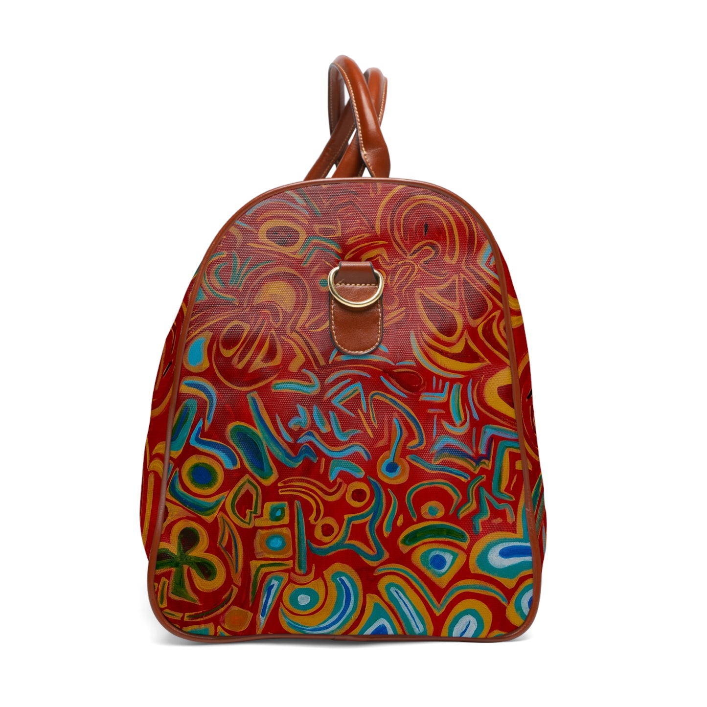 Vibrant Waterproof Travel Bag - Colorful Art Design for Adventurers