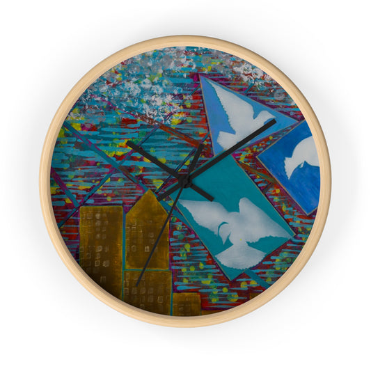 Colorful Urban Art Wall Clock, Home Decor, Modern Clock, Unique Gift, Vibrant Wall Art, Art Lover's Gift