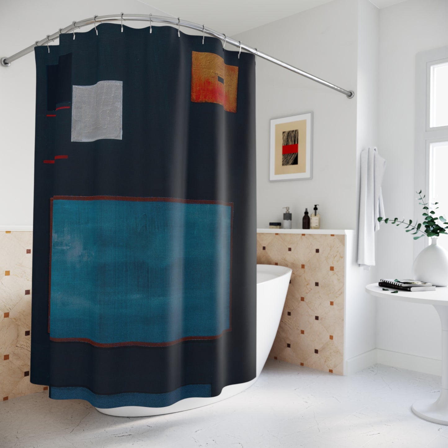 Abstract Modern Shower Curtain - Artistic Bathroom Decor