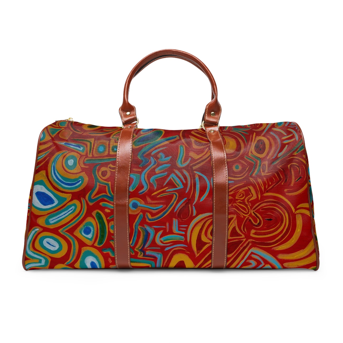 Vibrant Waterproof Travel Bag - Colorful Art Design for Adventurers