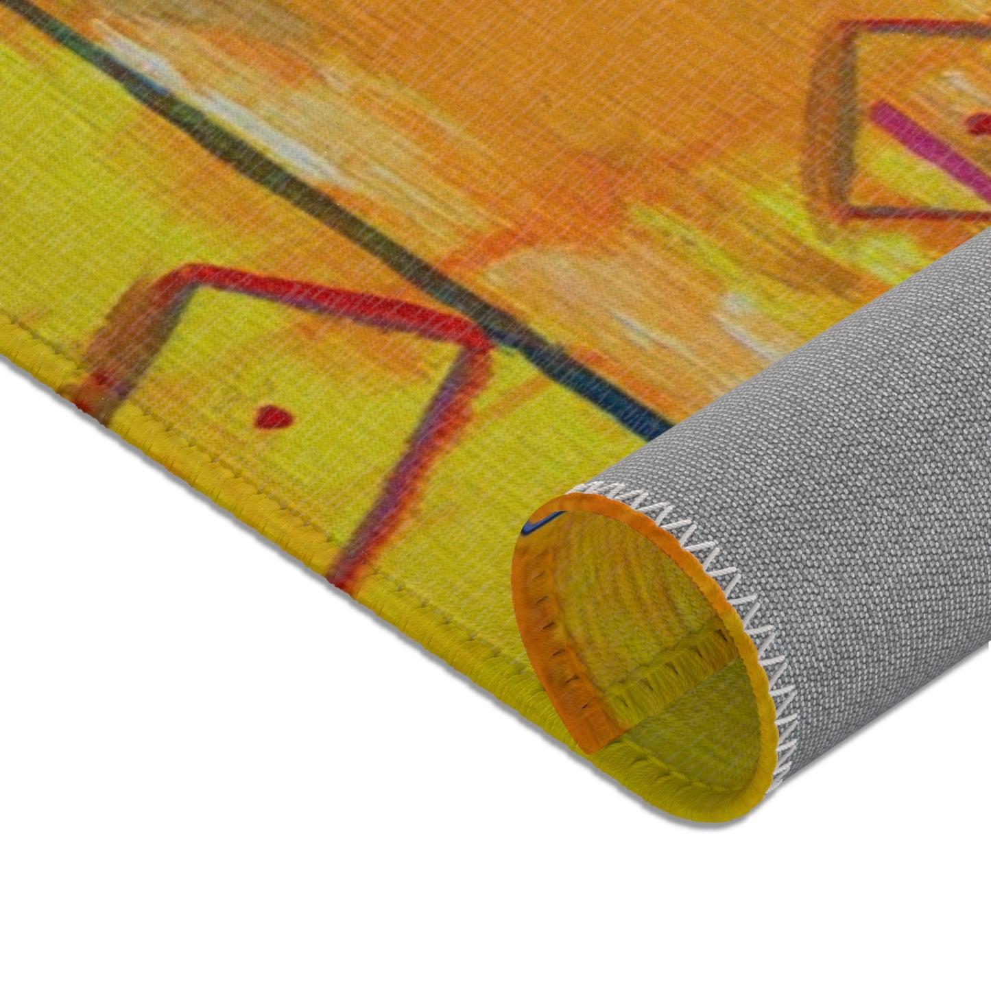 Vibrant Abstract Area Rug, Cozy Home Decor, Living Room Accent, Modern Design Rug, Art-Inspired Floor Mat