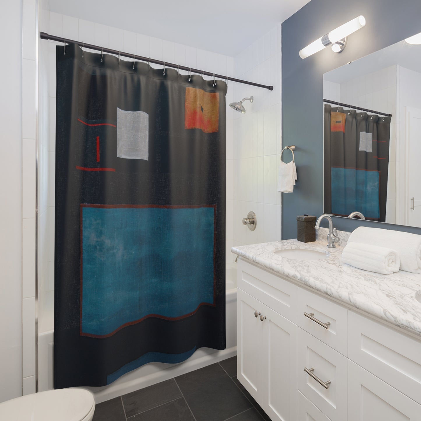 Abstract Modern Shower Curtain - Artistic Bathroom Decor