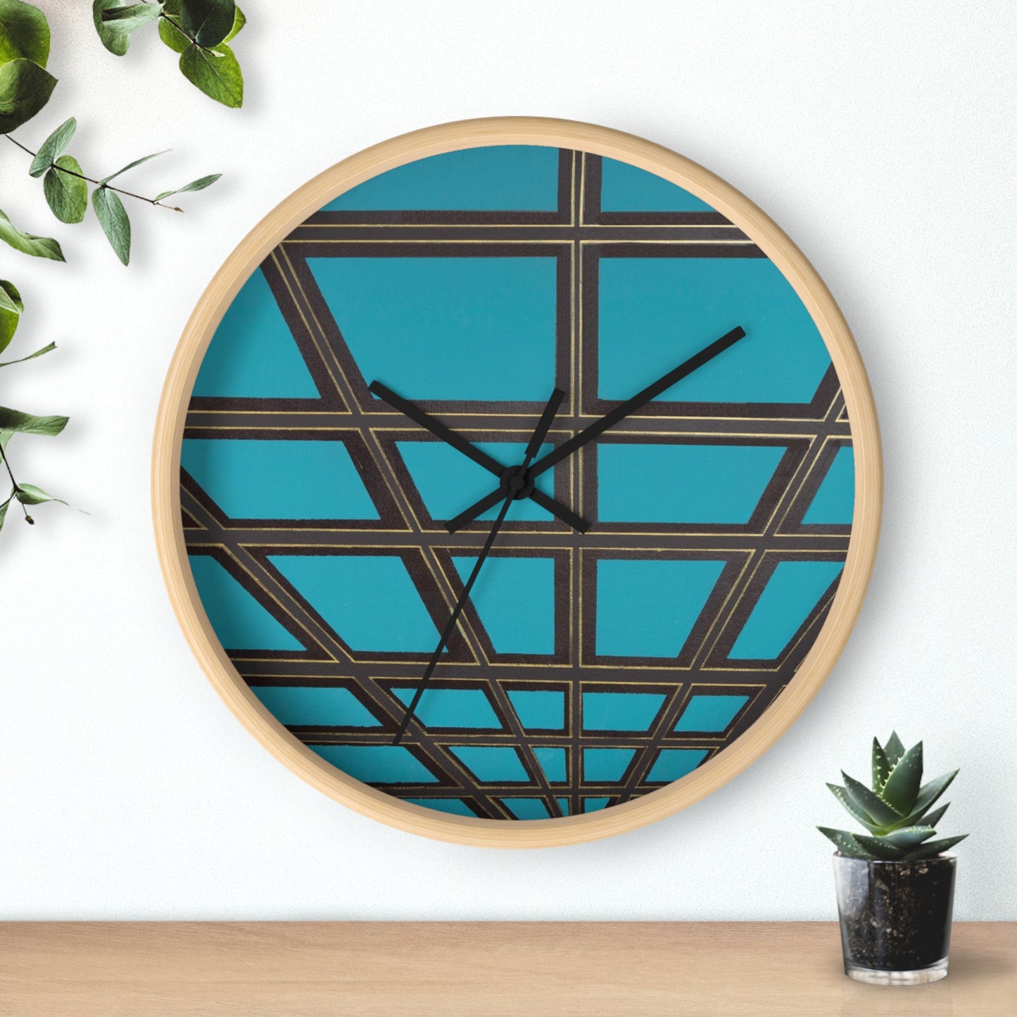 Modern Geometric Wall Clock - Stylish Home Decor, Unique Gift for Housewarming, Minimalist Clock, Timeless Design