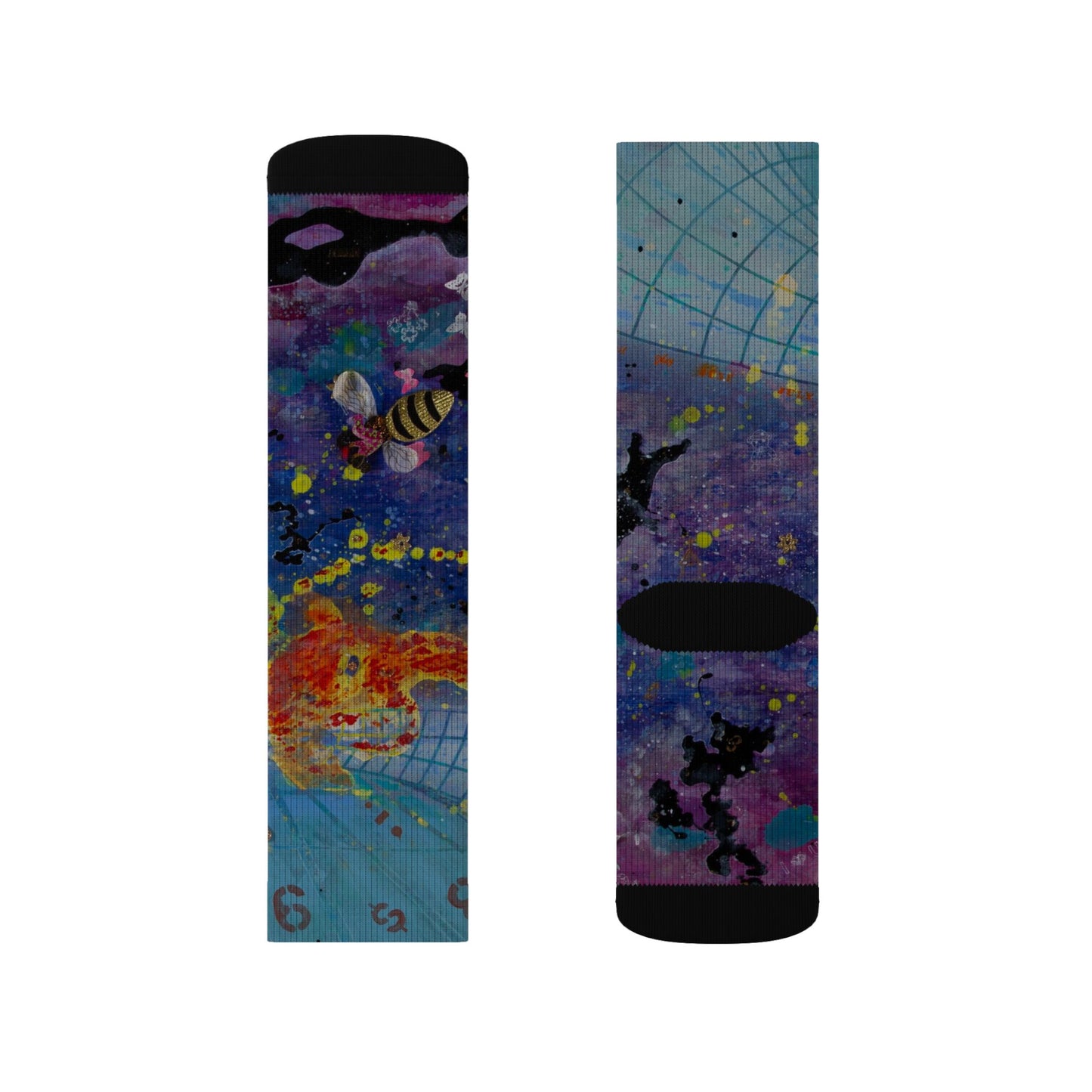 Galaxy Map Sublimation Socks — Colorful Space Map Crew Socks