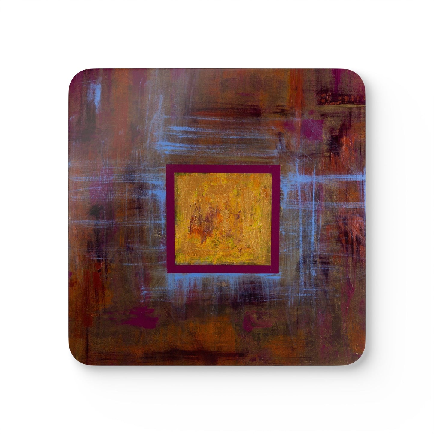 Artistic Corkwood Coaster Set - Unique Home Decor for Coffee Lovers