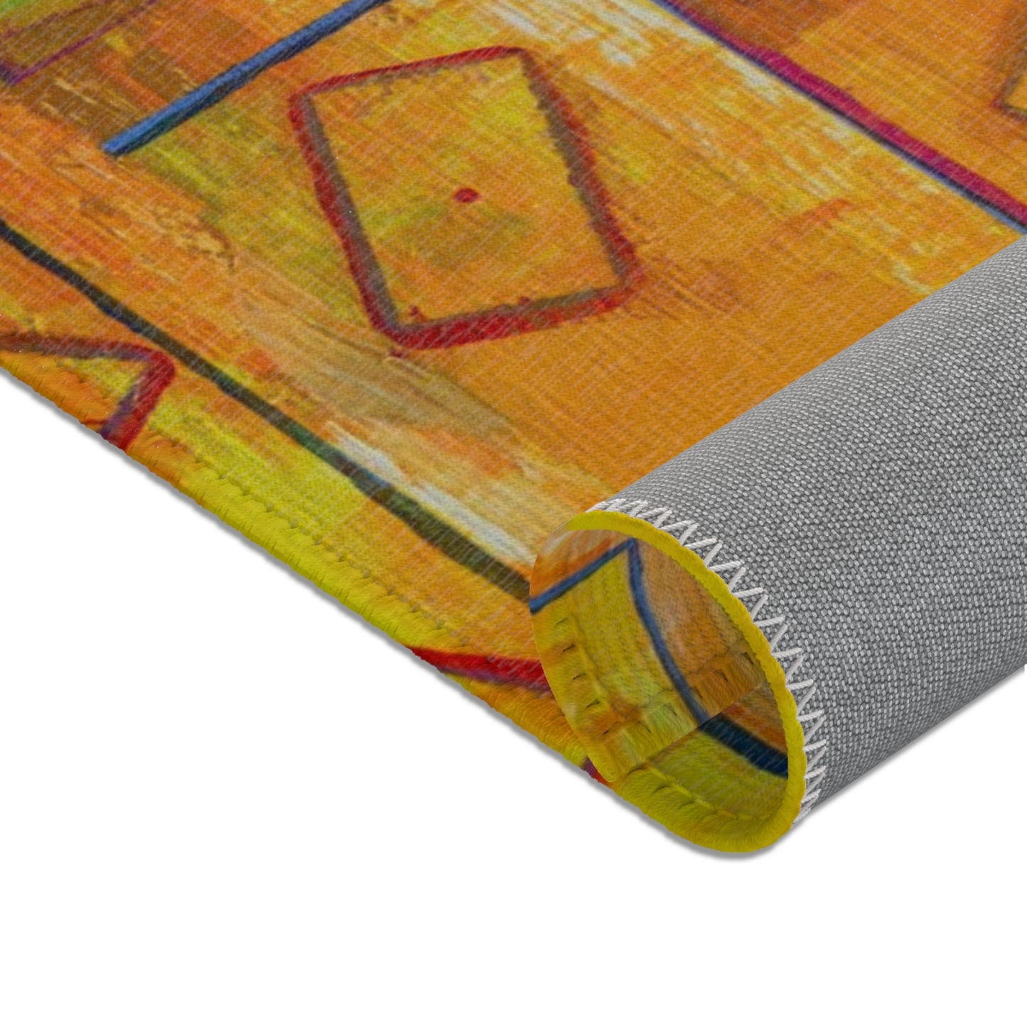 Vibrant Abstract Area Rug, Cozy Home Decor, Living Room Accent, Modern Design Rug, Art-Inspired Floor Mat