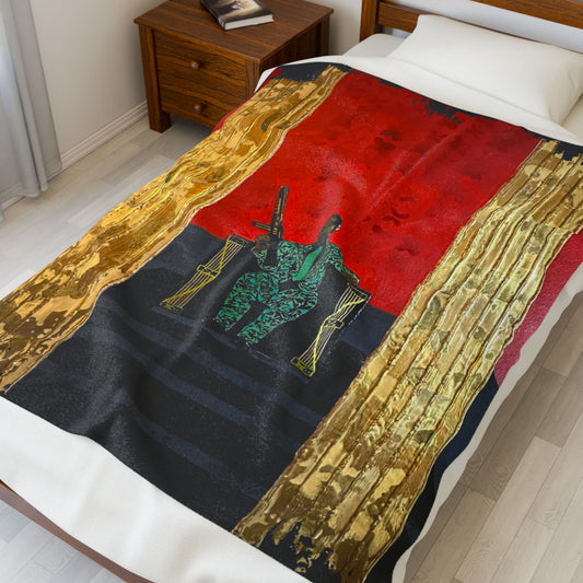 Freedom Won Velveteen Plush Blanket — Soft Color & Style Accent Throw