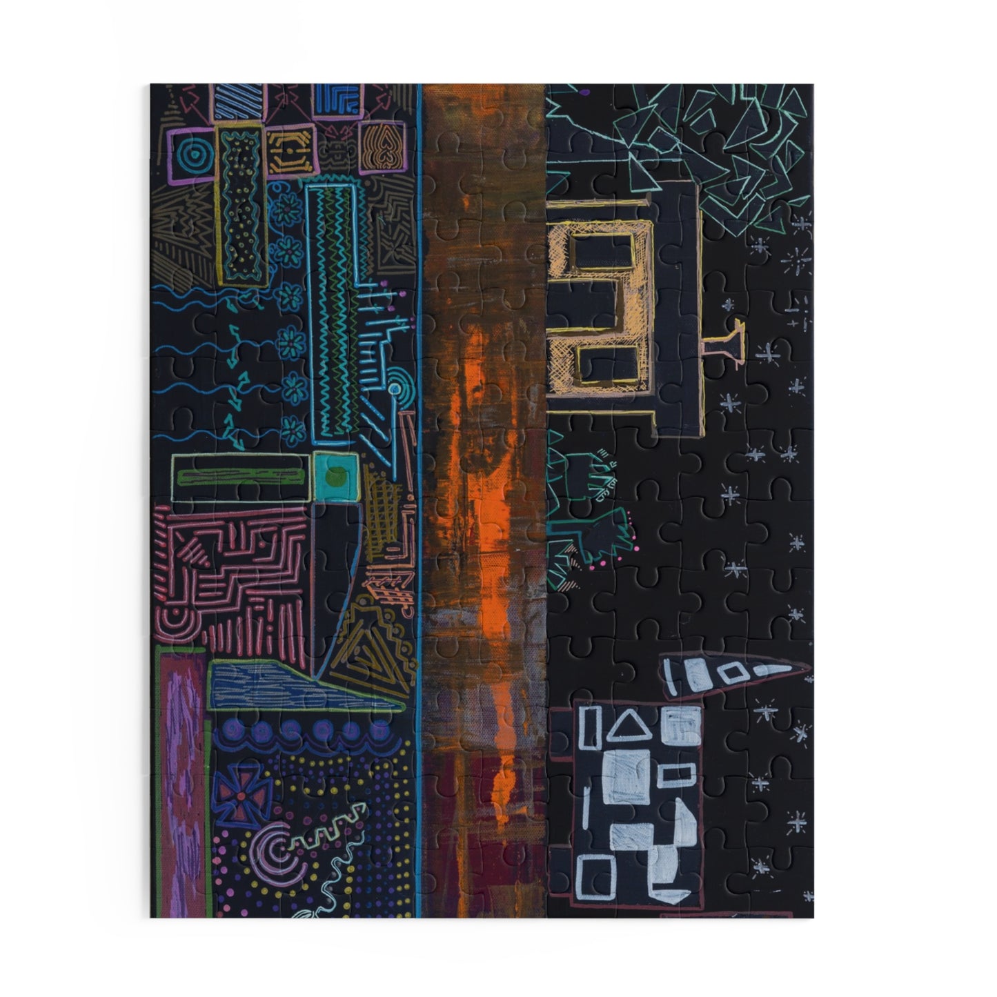 Abstract Nightscape Puzzle — 120/252/500-Piece Jigsaw