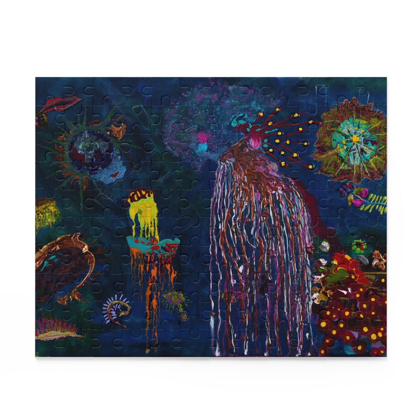 Jellyfish Night Sea Puzzle — 120/252/500‑Piece Ocean Art Jigsaw