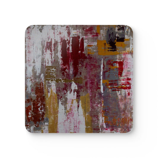 Abstract Corkwood Coaster Set - Artful Drink Coasters for Home Decor