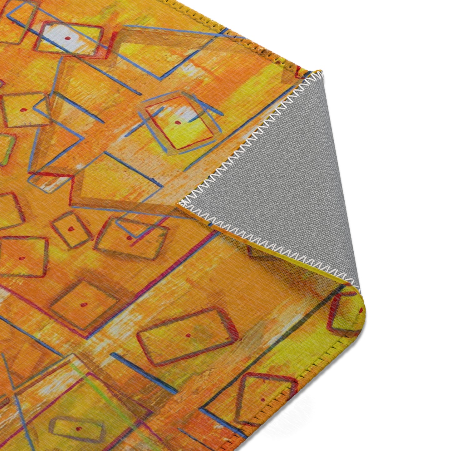 Vibrant Abstract Area Rug, Cozy Home Decor, Living Room Accent, Modern Design Rug, Art-Inspired Floor Mat