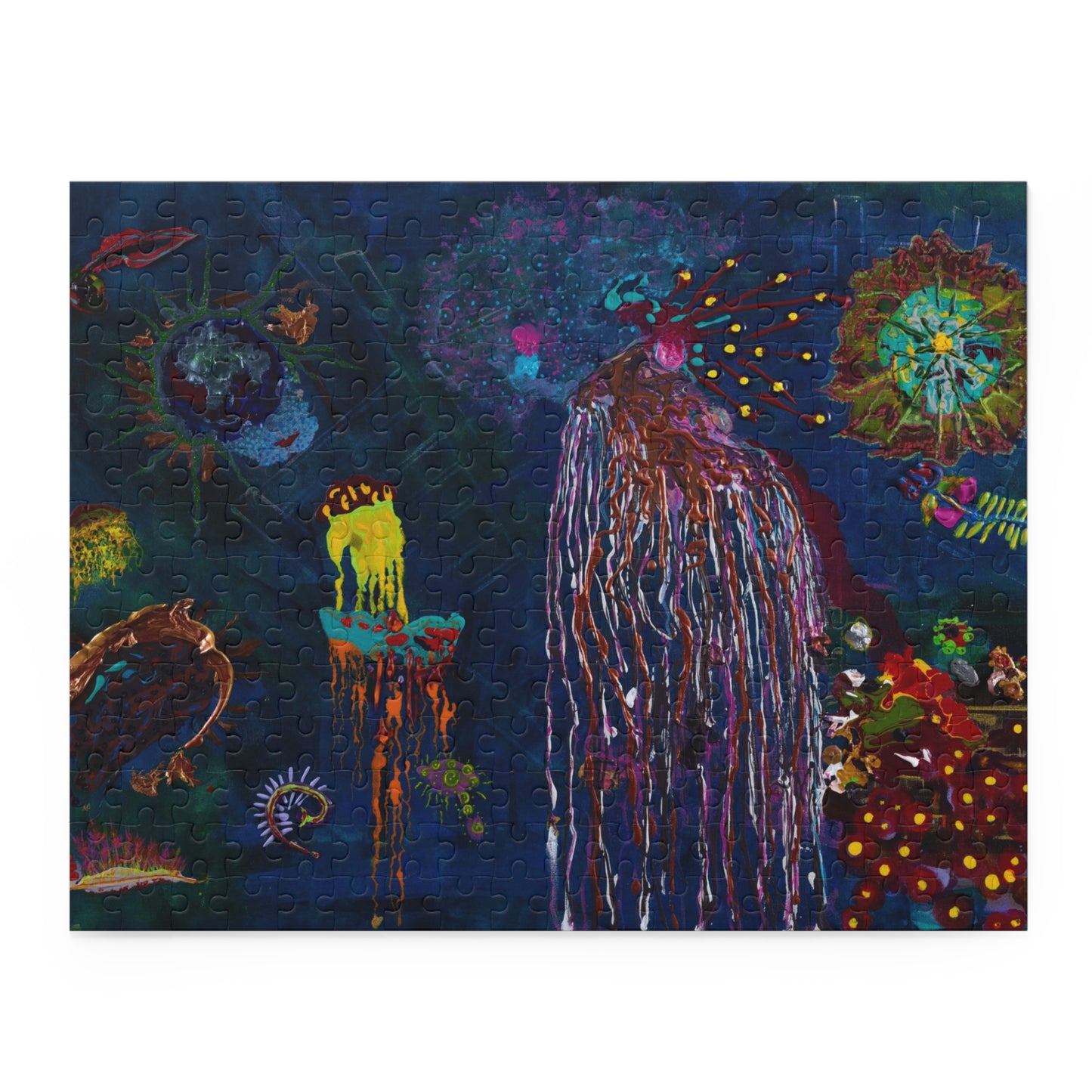 Jellyfish Night Sea Puzzle — 120/252/500‑Piece Ocean Art Jigsaw